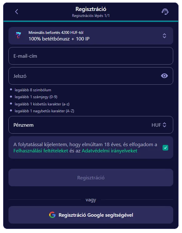 Bet Match Regisztráció