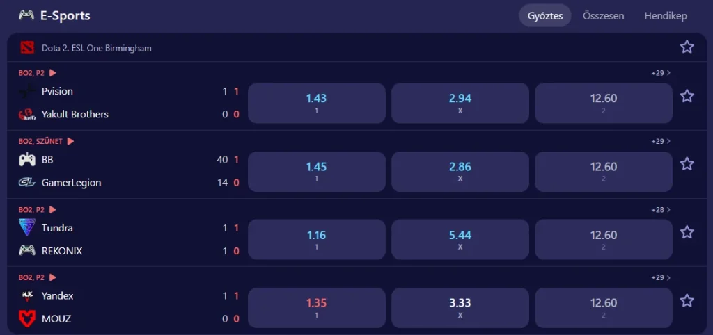 BetMatch E-Sports